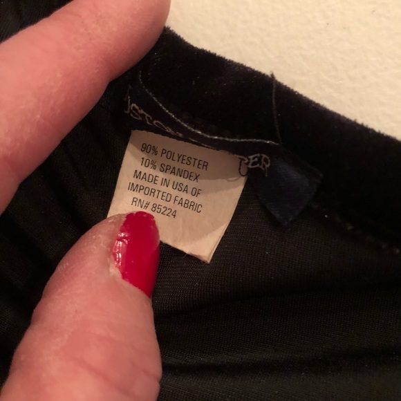 Boston Proper size large black velour one shoulder top shirred at sides - Picture 7 of 7